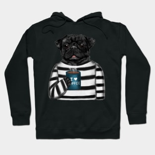 I Need Coffee And My Pug Hoodie